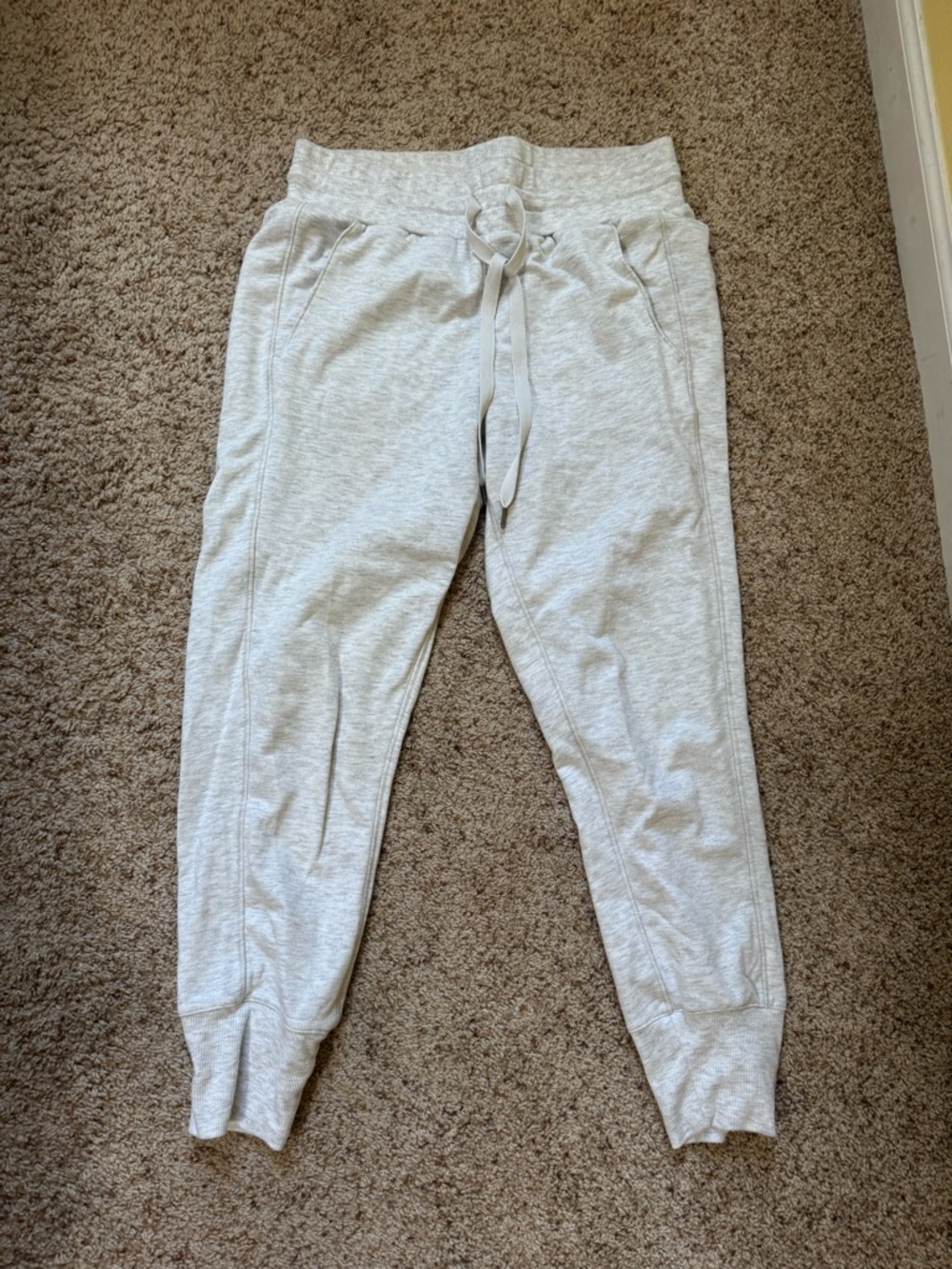 Light Gray Drawstring Jogger Pants